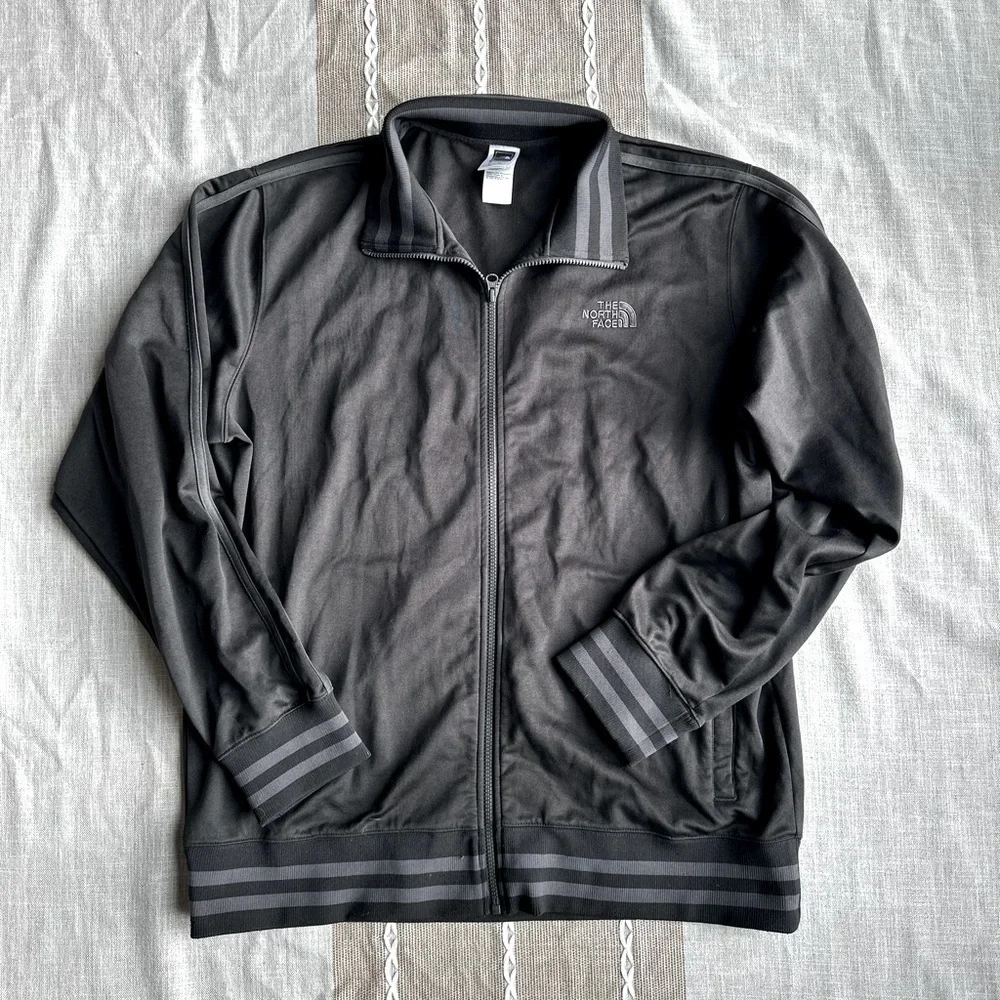 The North Face A5 Series Track Jacket Stripes Black/Gray Full Zip Men's XL